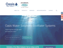Tablet Screenshot of oasiswatersa.com